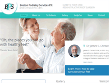 Tablet Screenshot of bostonpodiatryservices.com